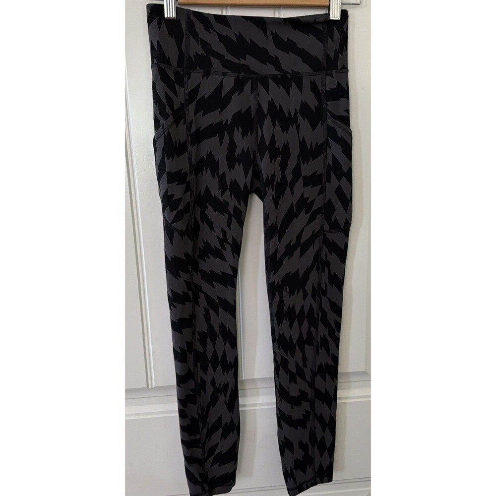 Lululemon Wunder Train High-Rise pants yoga workout black gray Size4
